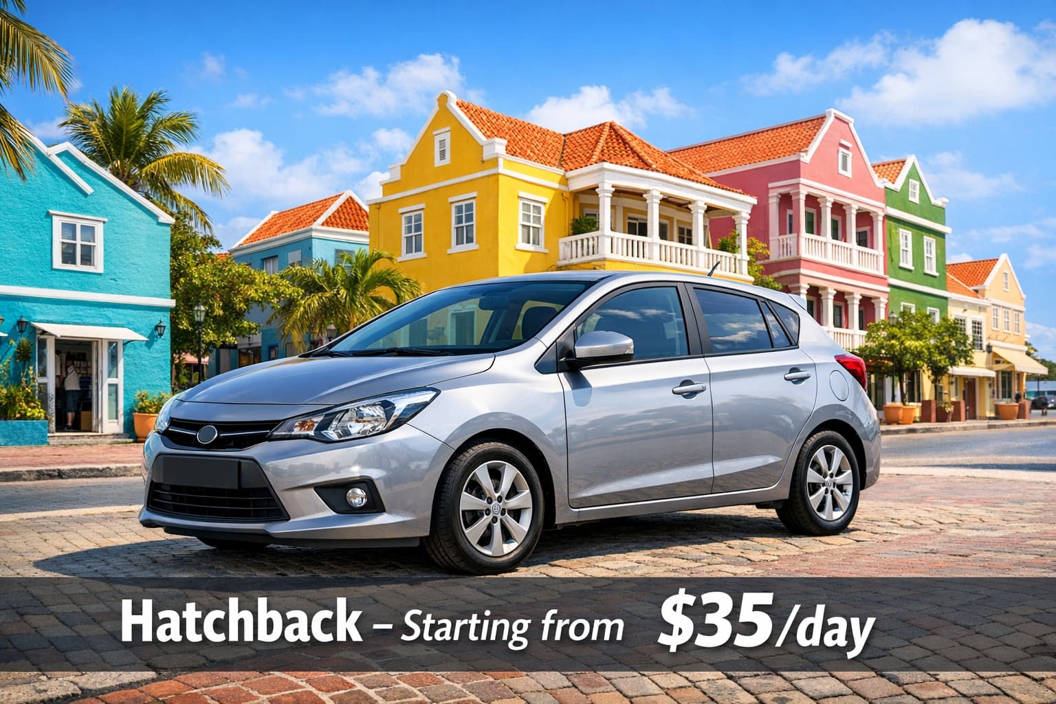 Hatchback rental car in Curaçao – Starting from $35/day