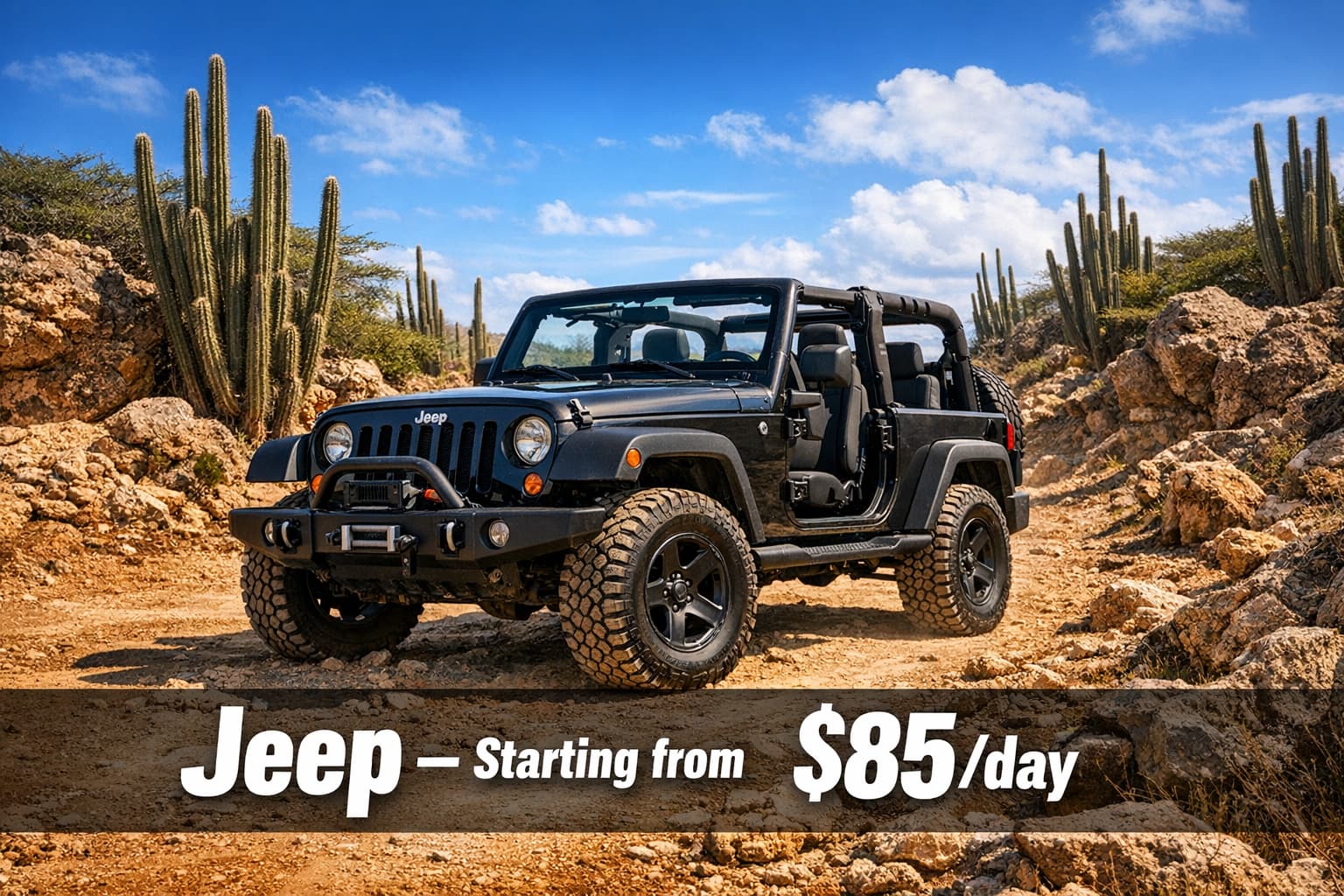 Jeep rental in Curaçao – Starting from $85/day