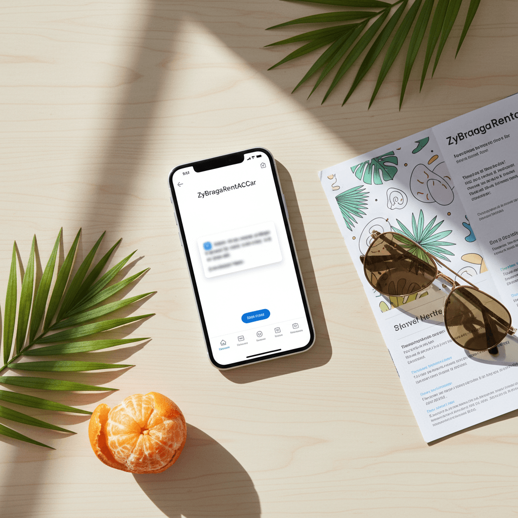 Online booking on smartphone with travel planning